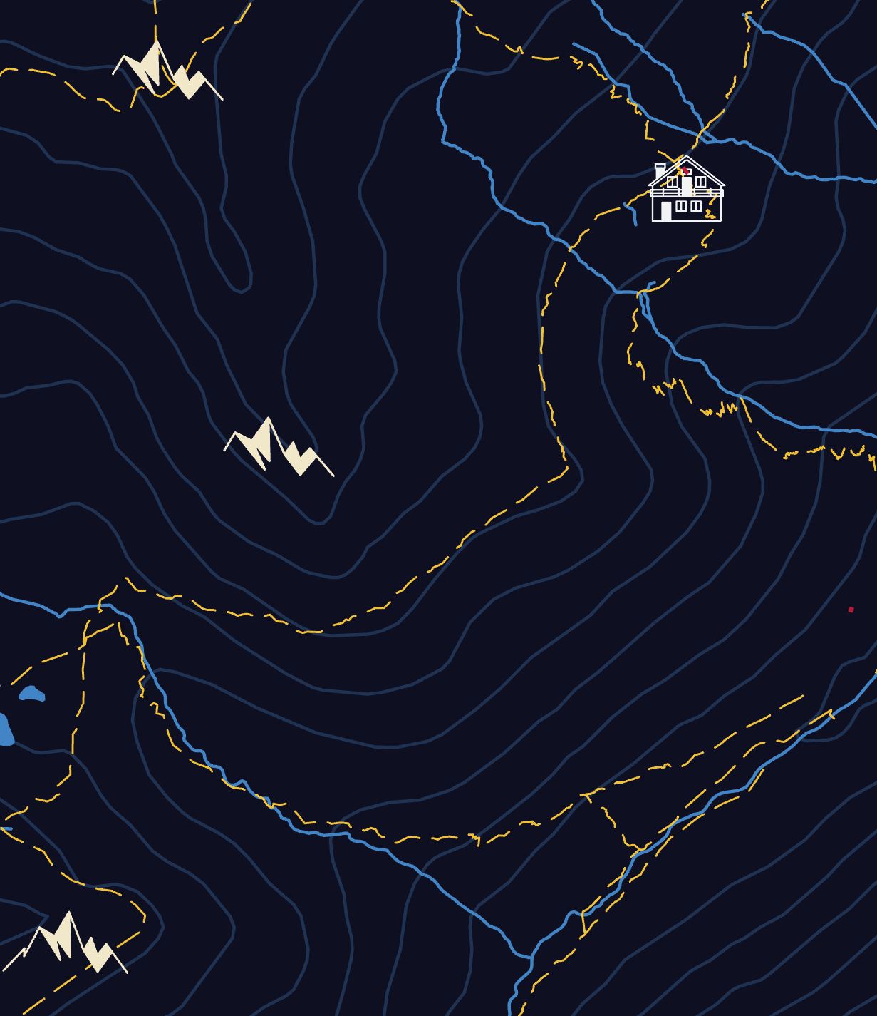 Zoom, Carte de la région du Zillertale, création personnel après un séjour dans cette région d'Autriche, 2020